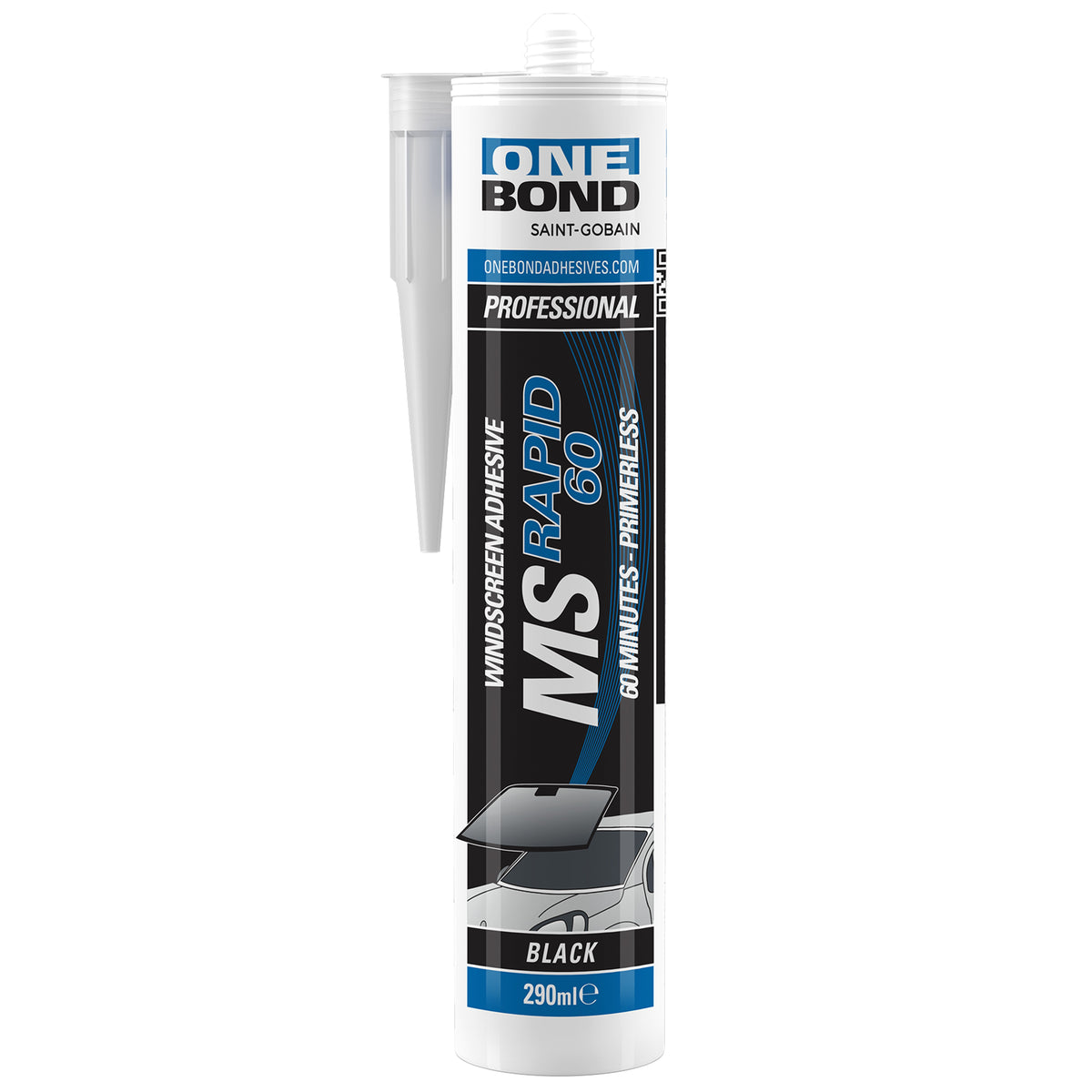 MS_RAPID_60 - Windschutzscheibenkleber Norton ohne Primer 60 Min. Kartusche 290ml