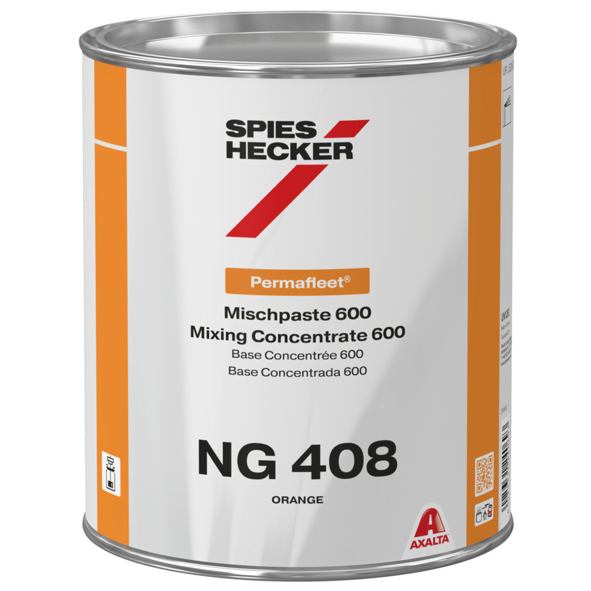 NG408 - Lastbilsmaling SPIES HECKER Orange Permafleet koncentreret base 600 3.5L