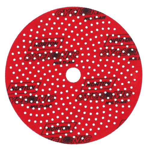 66261151683 - 100 disques NORTON Cyclonic rouge 150mm pour finition du mastic