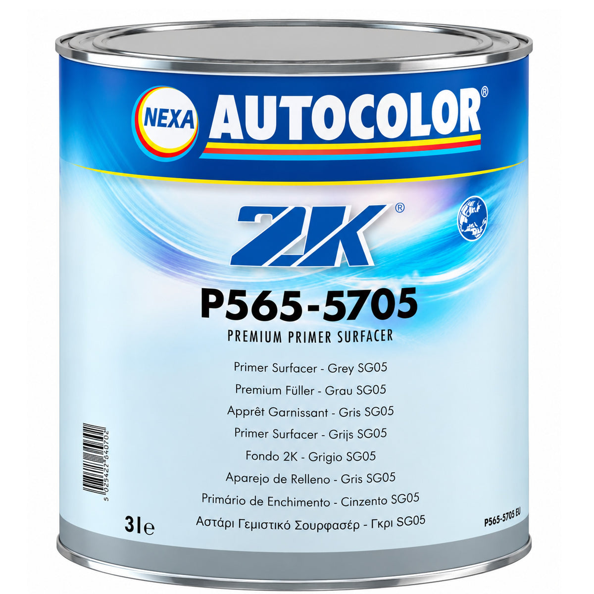 P565-5705 - Apprêt garnissant 2K NEXA AUTOCOLOR Premium gris SG05 3L