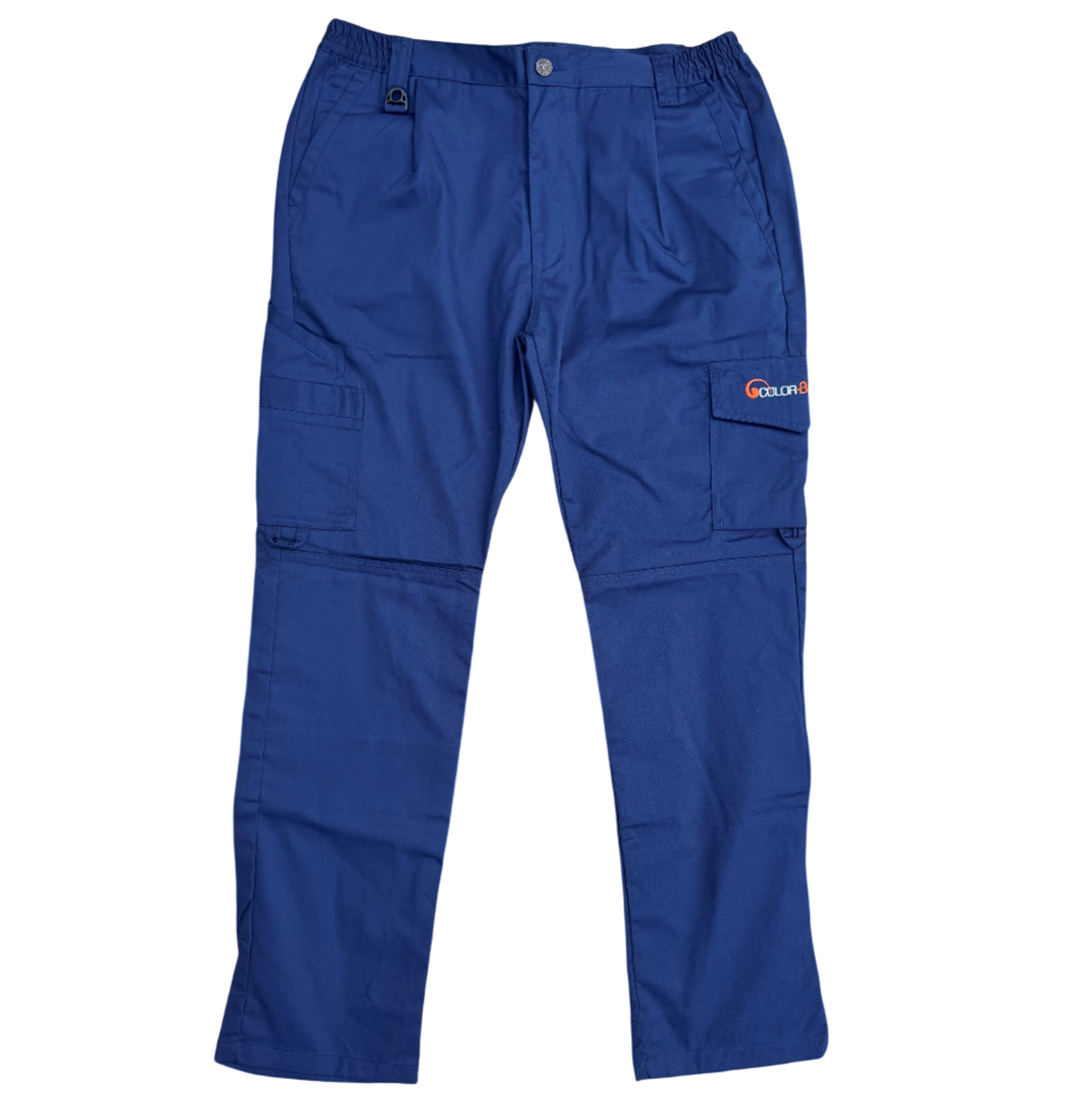 Marineblaue Hose bestickt