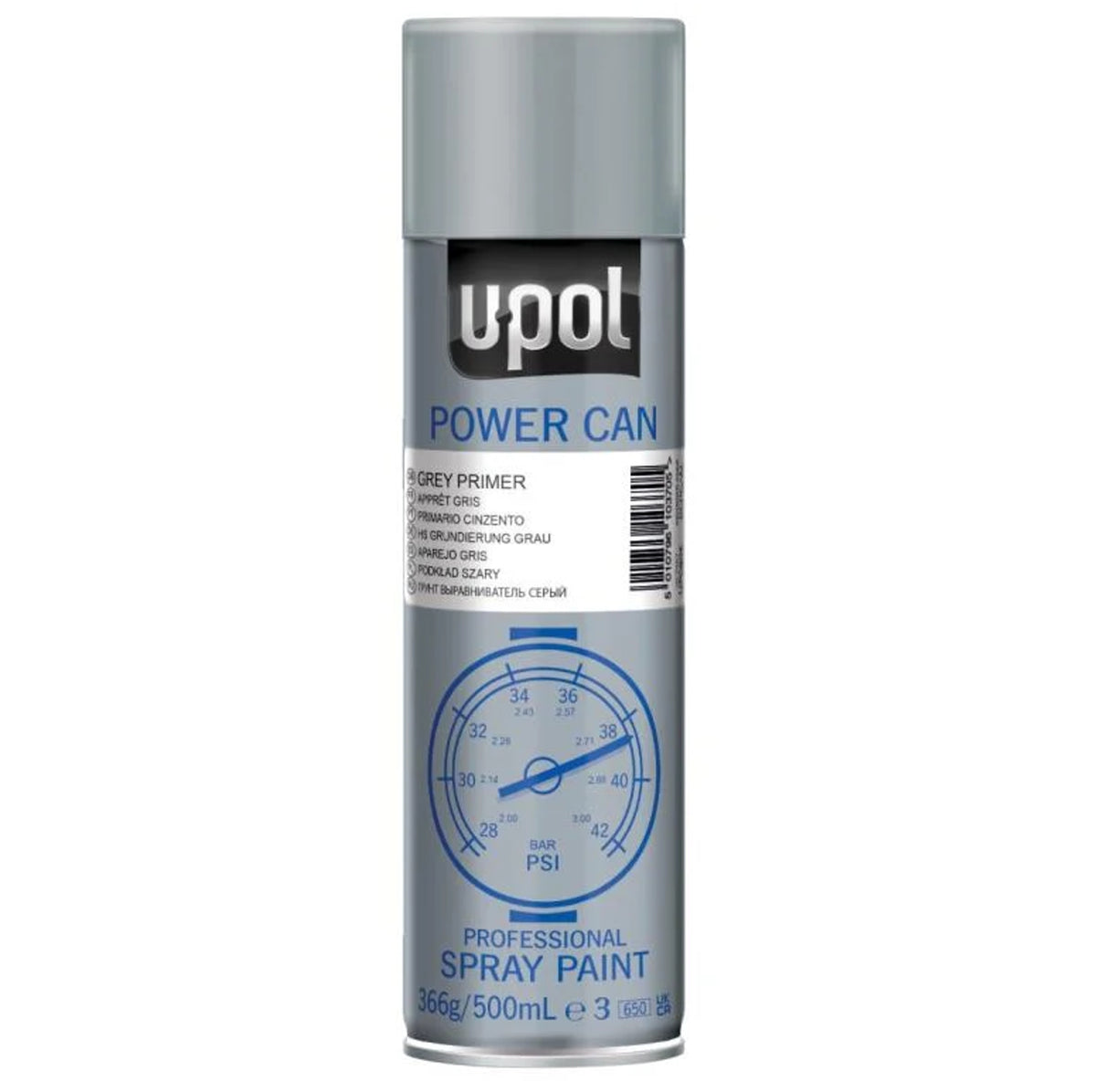 PCPG/AL - Couleur apprêt UPOL gris aérosol Power Can 500ml