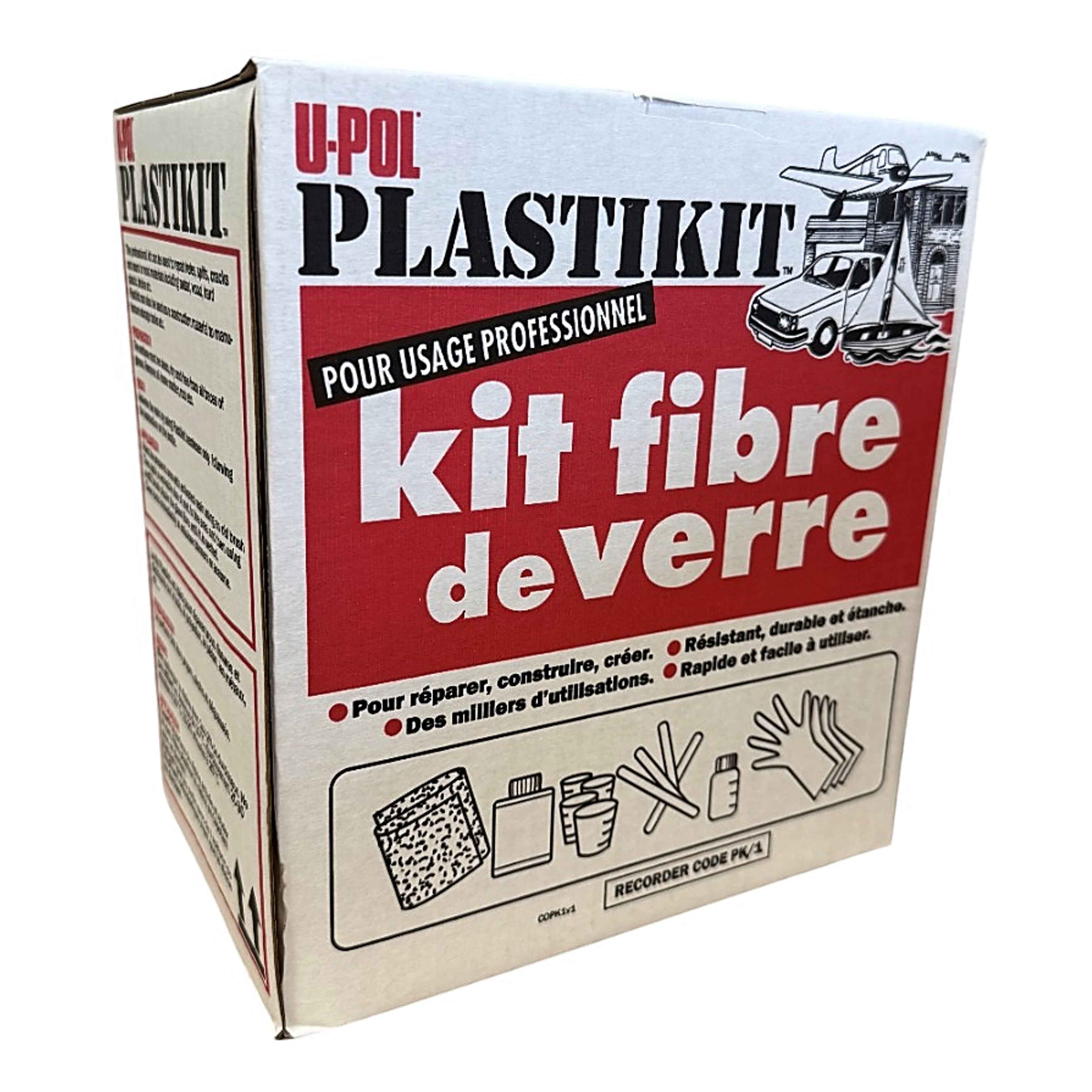 PLASTIKIT - Kit de réparation des plastiques durs UPOL, fibre de verre & métal - UPOL