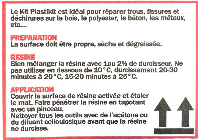 PLASTIKIT - Kit de réparation des plastiques durs UPOL, fibre de verre & métal - UPOL