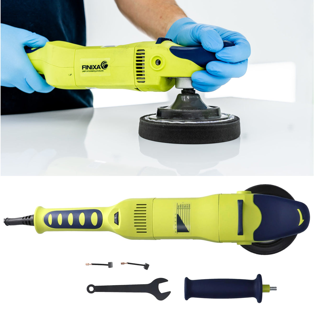 POL55 - Lucidatrice elettrica FINIXA 220V 1050W 700 2500 RPM diametro 120mm