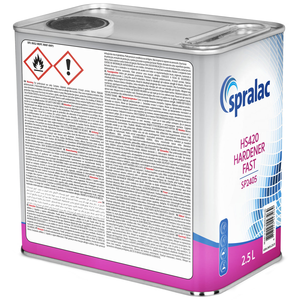 SP2405 - SPRALAC fast hardener for clears SP4401 2.5L