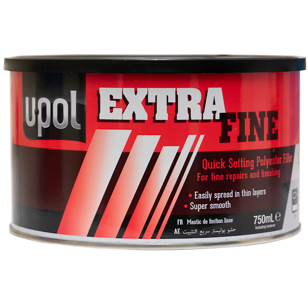 UPEF/M - Mastic polyester de finition UPOL en boîte Top Stop - couleur beige 750ml