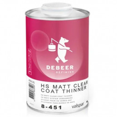 8-451 - Diluant DEBEER HS pour vernis mat 1L - DEBEER