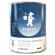 8-86740 - Apprêt DEBEER Noir polyvalent garnissant & Mouillé sur mouillé sans ponçage 3L - DEBEER
