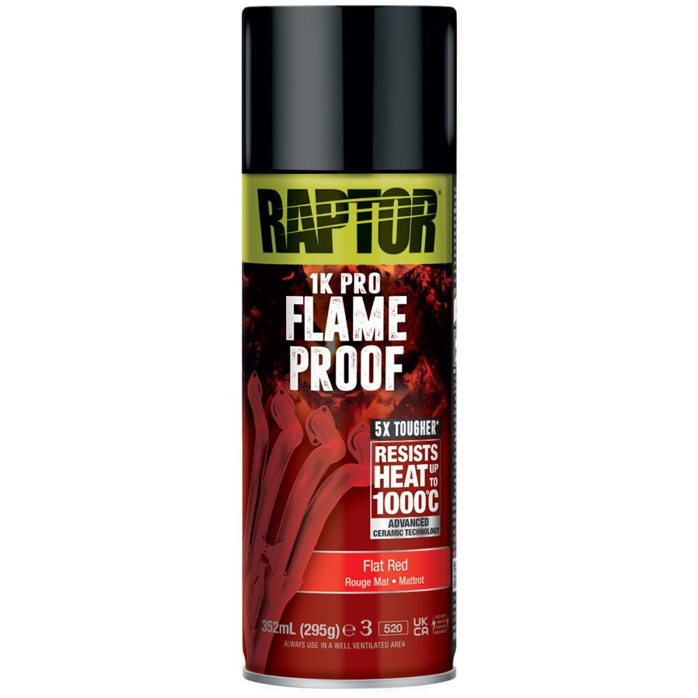 RFLFR/AL - Peinture ignifuge RAPTOR Rouge mat en aérosol 352ml - RAPTOR