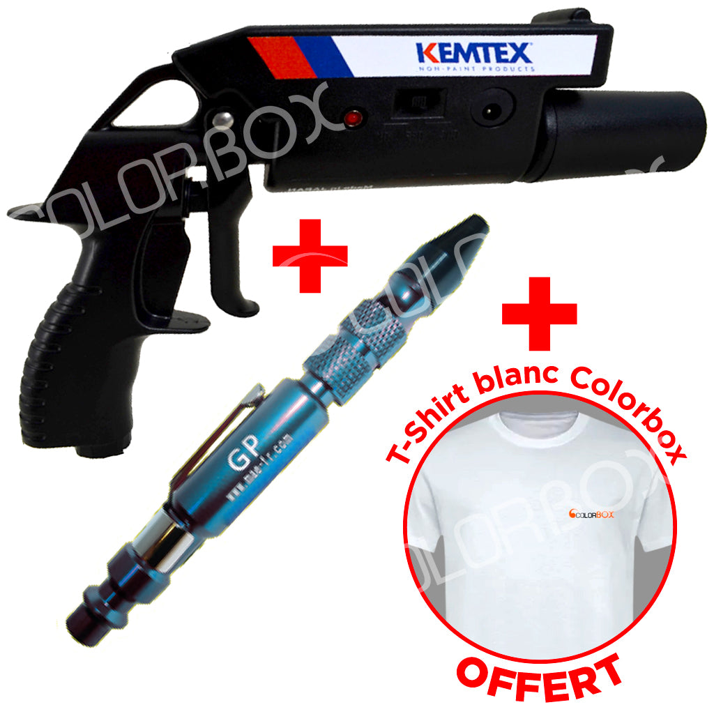 KIT_ANTISTATIQUE - KEMTEX joniserande pistol + blåspenna diameter 0,8 + mössa/sjal