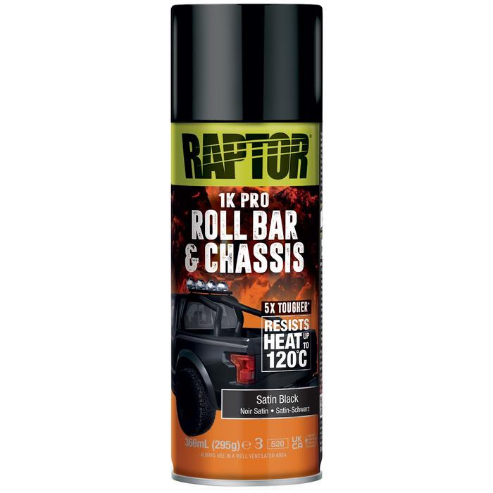 RRBSB/AL - Peinture pour châssis RAPTOR Noir satiné aérosol de 366ml - RAPTOR