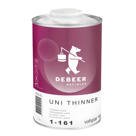 1-161/1 - Diluant DEBEER lent pour vernis 8-814 1L - DEBEER