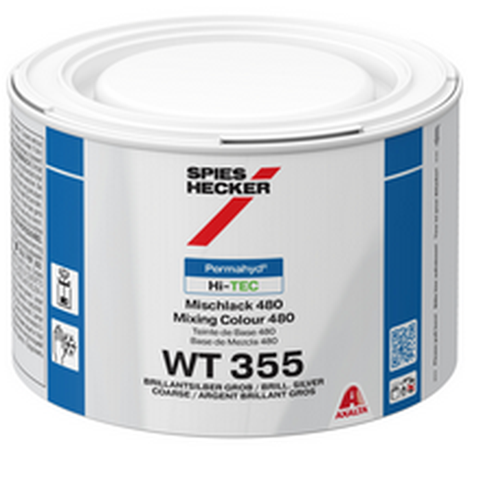 WT355 - Peinture carrosserie SPIES HI TEC Argent brillant gros 0.5L - SPIES HECKER