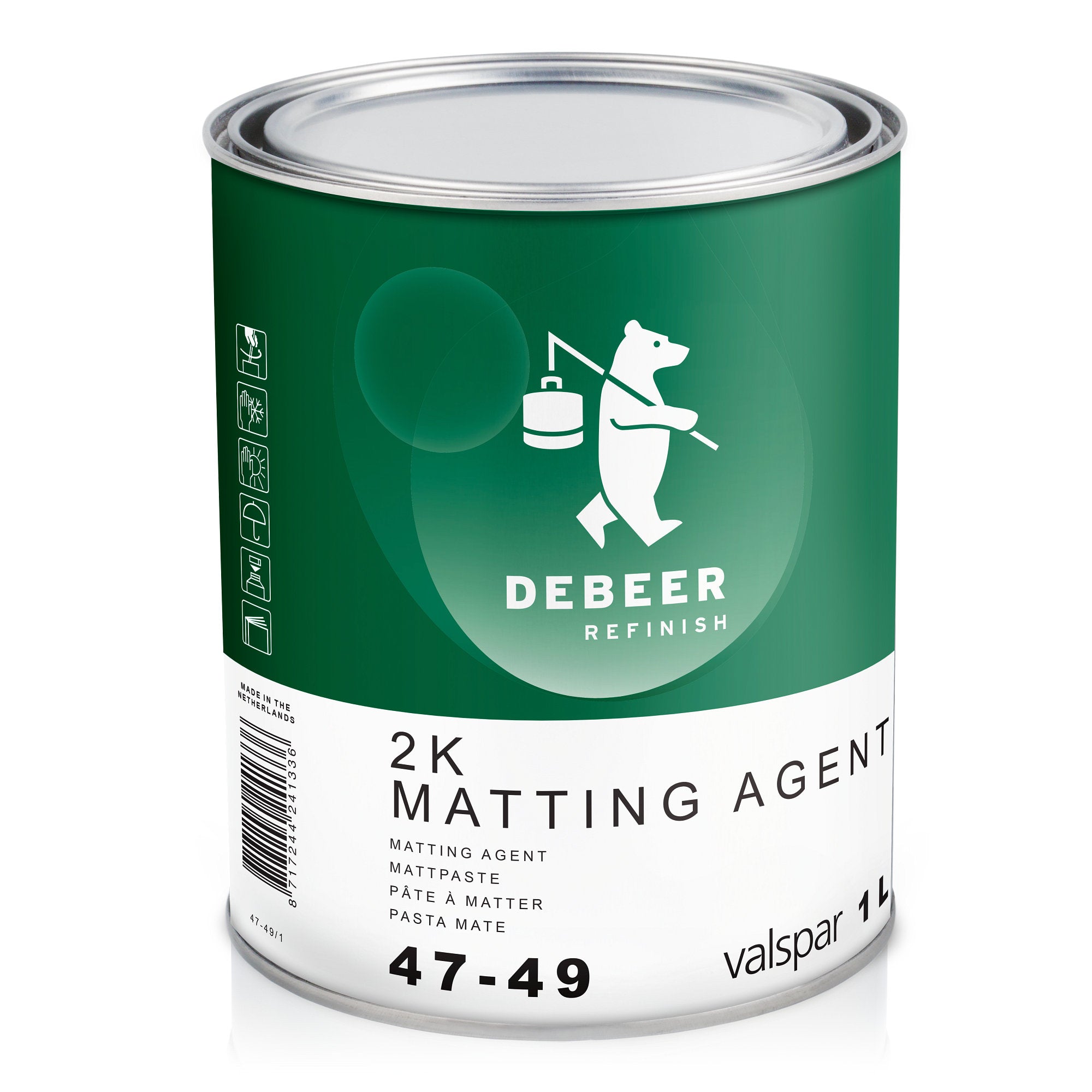 47-49 - Base à mater 2K  pour brillant direct ligne 3000 1L - DEBEER