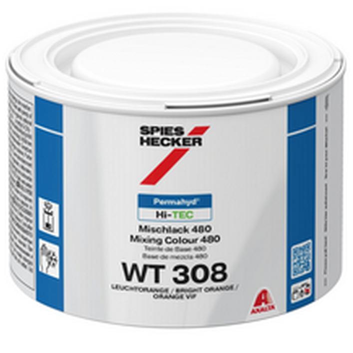WT308 - Peinture carrosserie SPIES HI TEC Orange vif 0.5L - SPIES HECKER