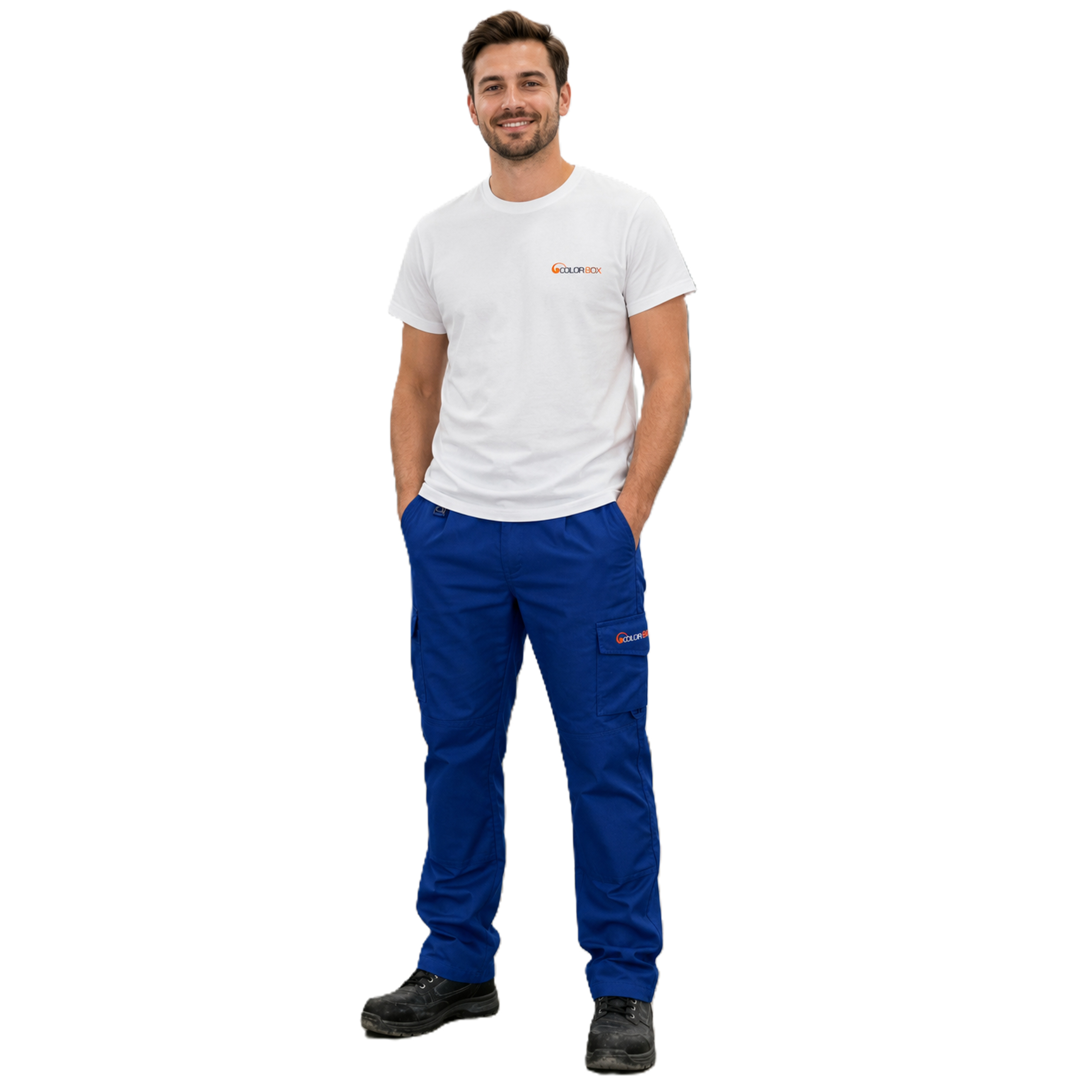 Pantalon marine brodé