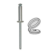 4775 - Rivet épanoui 4x16mm avec chapo blanc pour plaque d'immatriculation RESTAGRAF - RESTAGRAF