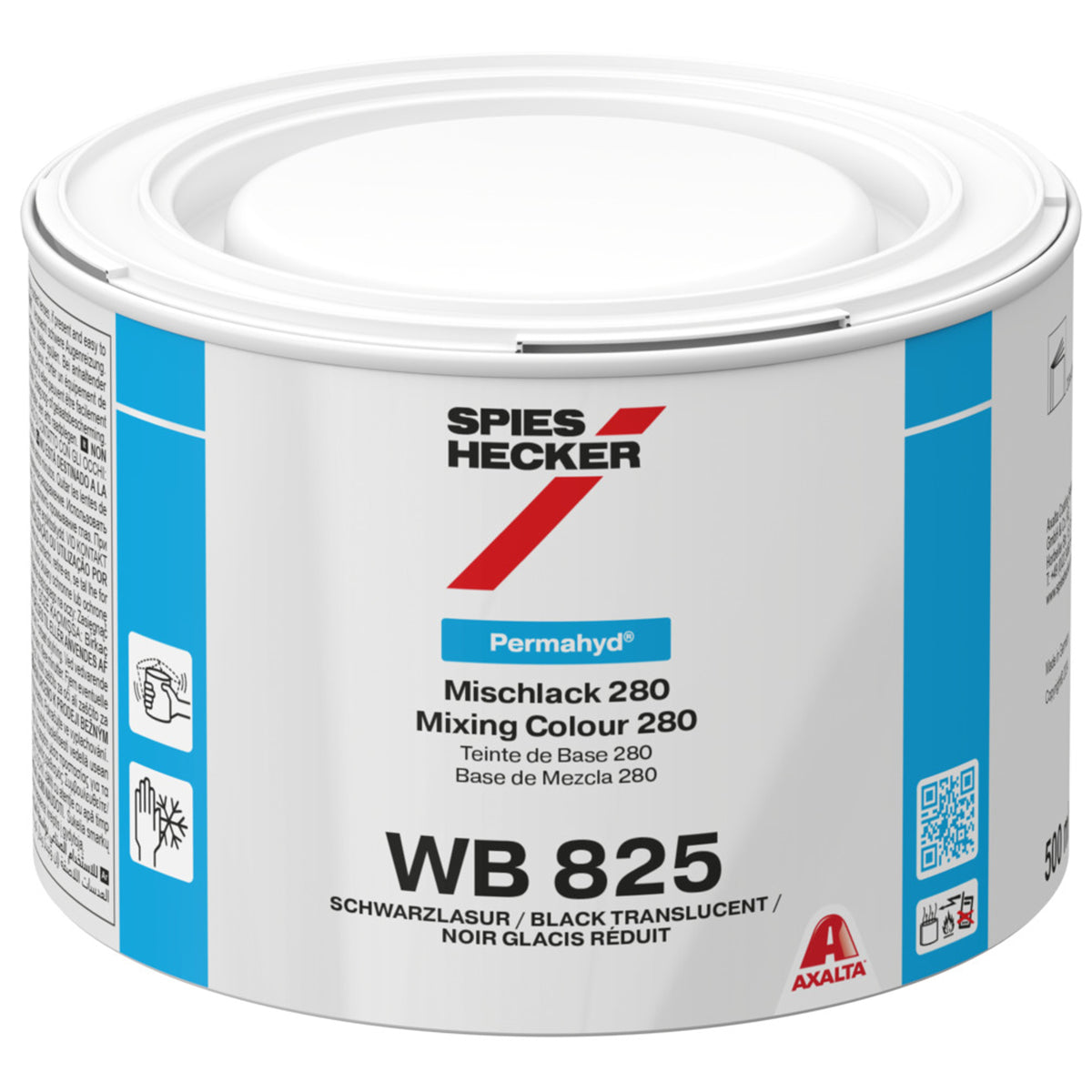 WB825 - Peinture carrosserie SPIES HECKER Noir de nuançage 0.5L