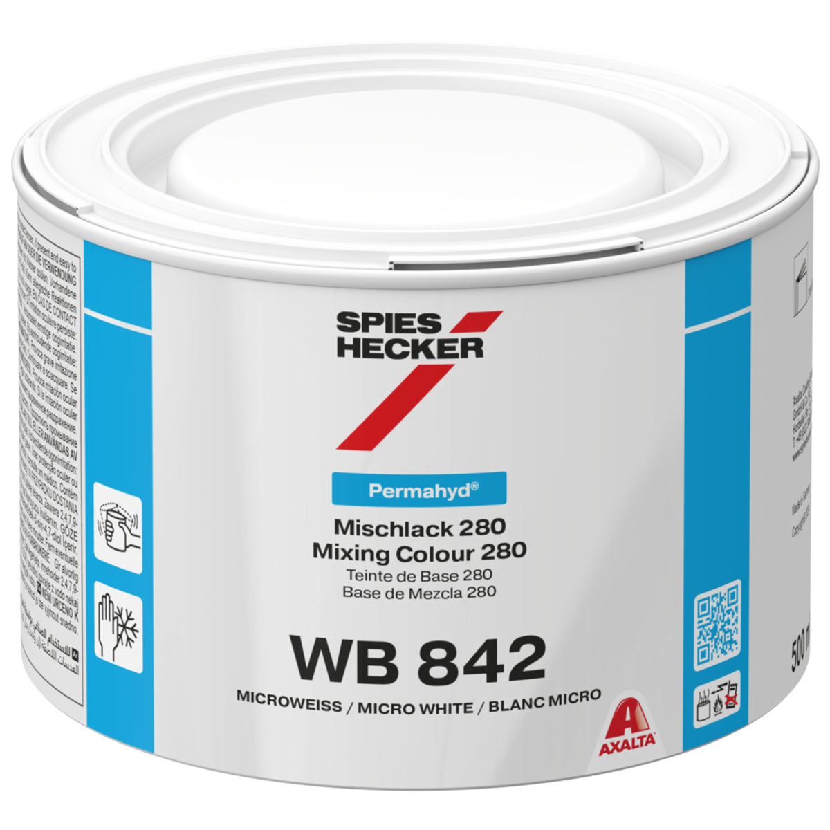 WB842 - SPIES Autolak HECKER Wit Micro 0.5L