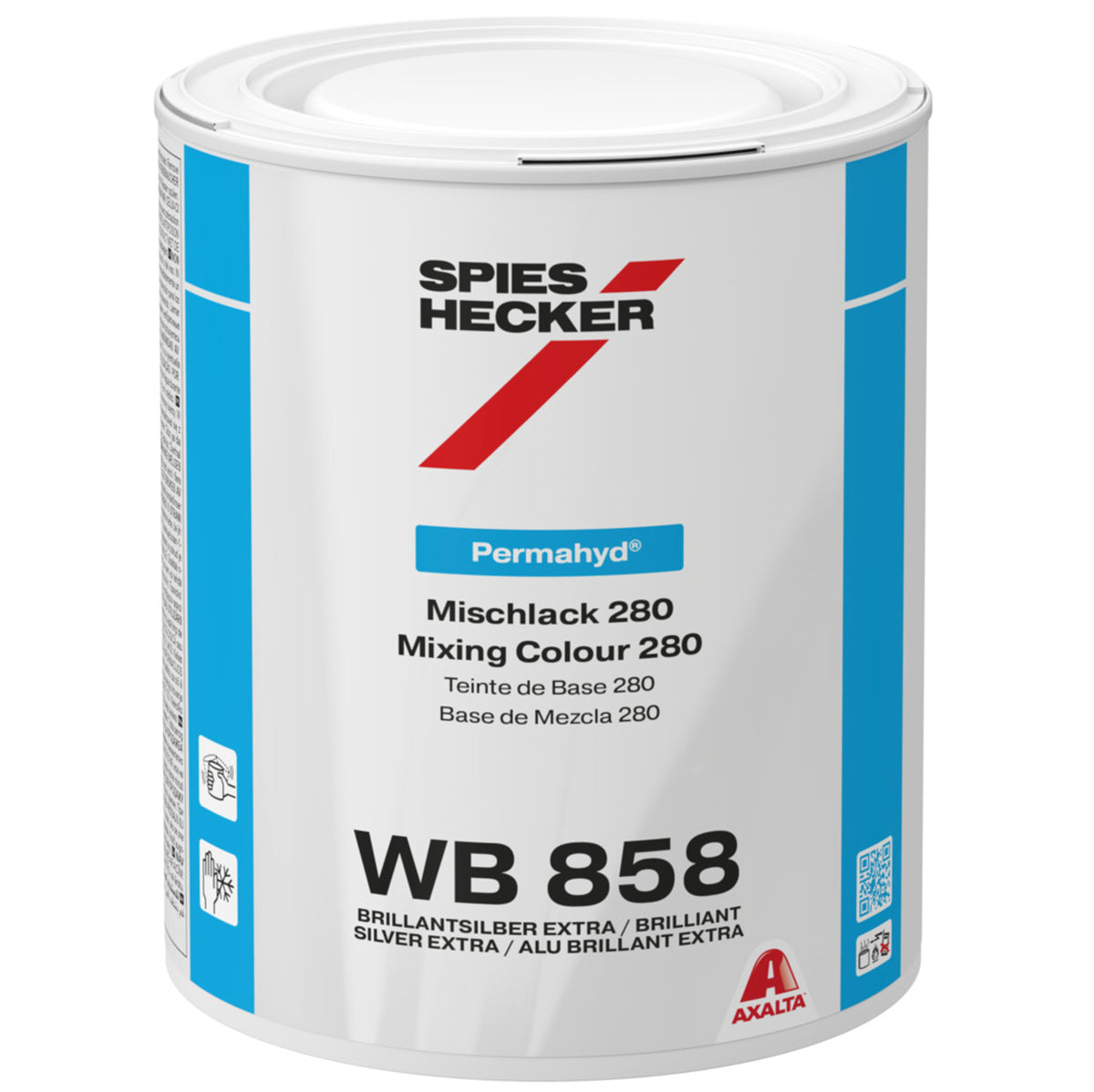 WB858 - Karrosserimaling SPIES HECKER Ekstra skinnende aluminium 1L