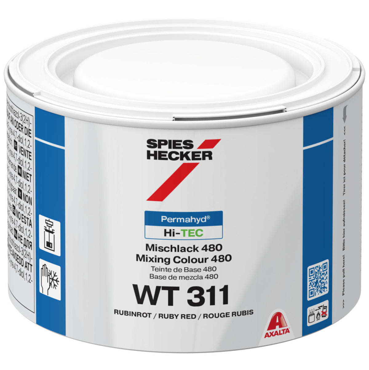 WT311 - Peinture carrosserie SPIES HI TEC Rouge rubis 0.5L