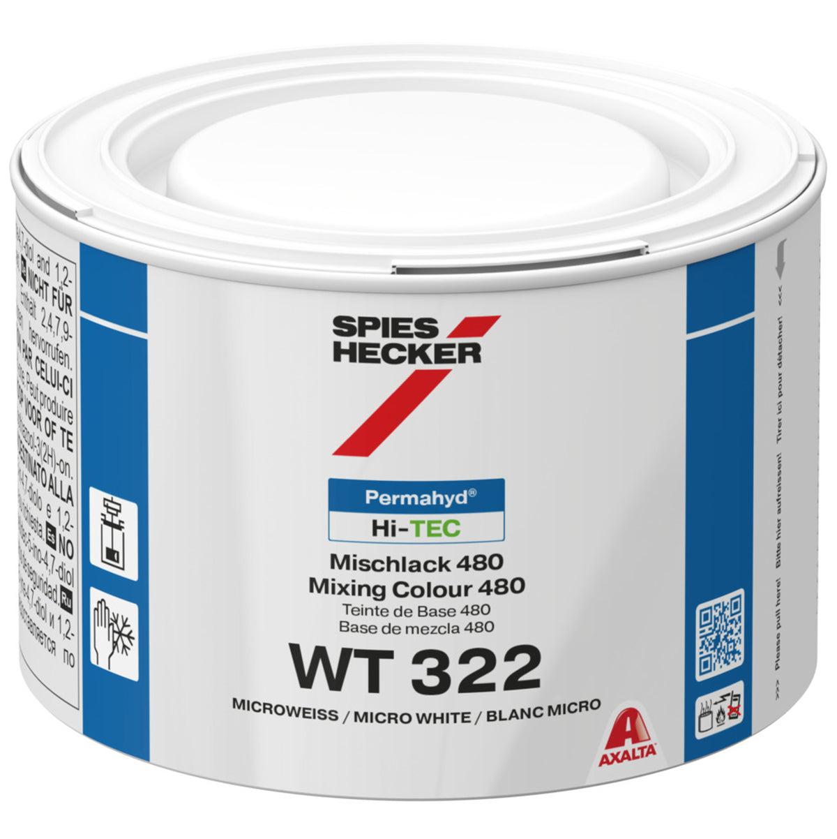 WT322 - Peinture carrosserie SPIES HI TEC Micro blanc 0.5L